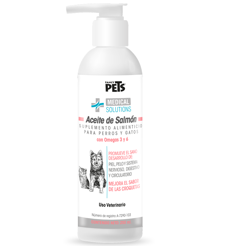 MS Aceite de Salmón 250 mL Suplemento Omega-3 ( perros y gatos )